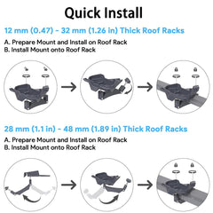 Roof Rack Mobility Square Pole Mount for Starlink Mini - T-Launch