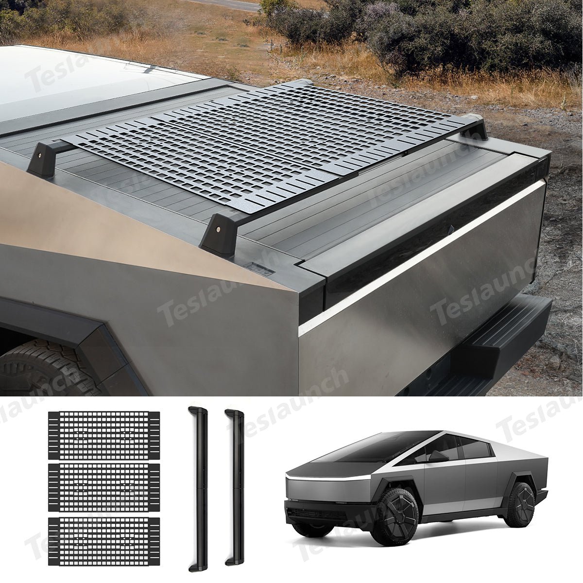 Roof Rack Molle Panels for Cybertruck (A Set of 3) - T-Launch