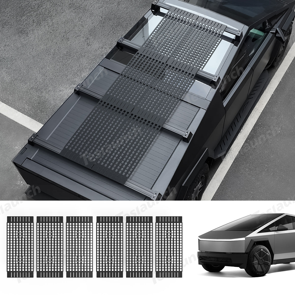 Roof Rack Molle Panels for Cybertruck (A Set of 3) - T-Launch