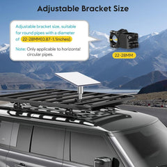 Round Tube Roof Rack Mount for Starlink Mini – Fits All Cars - T-Launch
