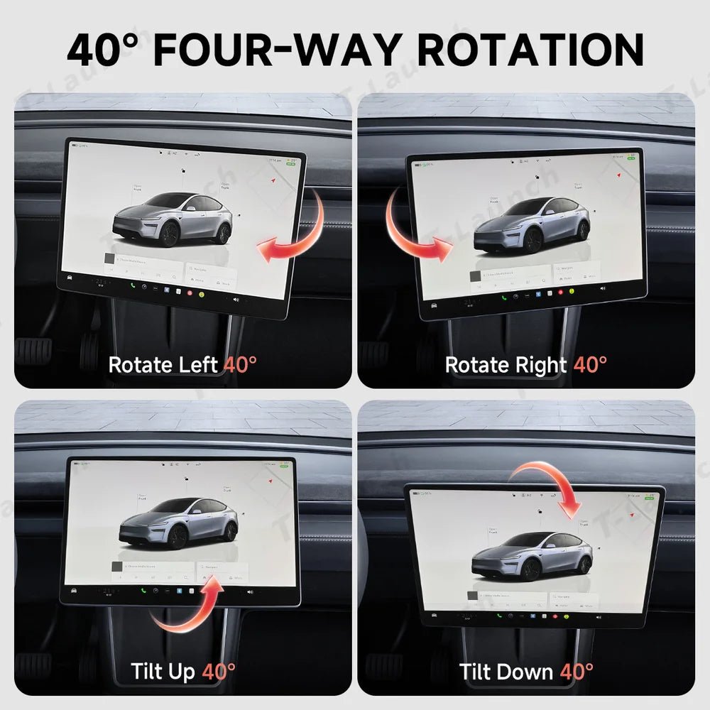Screen Rotating Swivel Mount for Tesla Model Y Juniper 2025+ - T-Launch