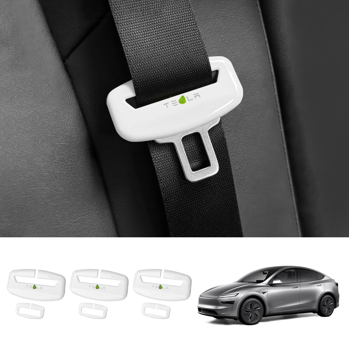 Seat Belt Buckle Cover Set for Tesla Model Y Juniper 2025+ - T-Launch