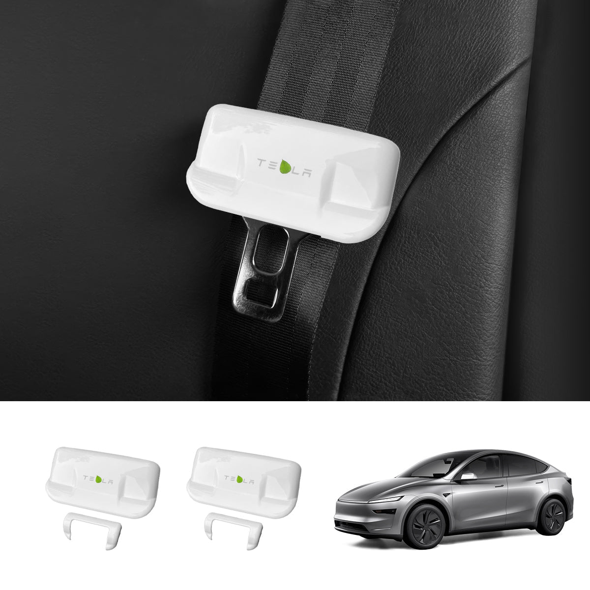 Seat Belt Buckle Cover Set for Tesla Model Y Juniper 2025+ - T-Launch