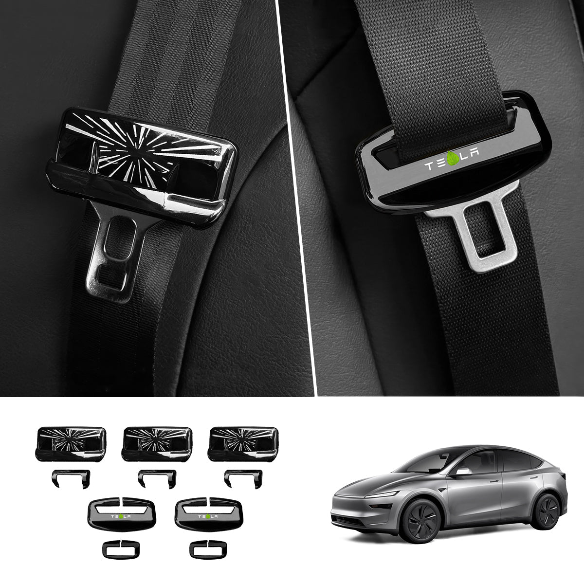 Seat Belt Buckle Cover Set for Tesla Model Y Juniper 2025+ - T-Launch