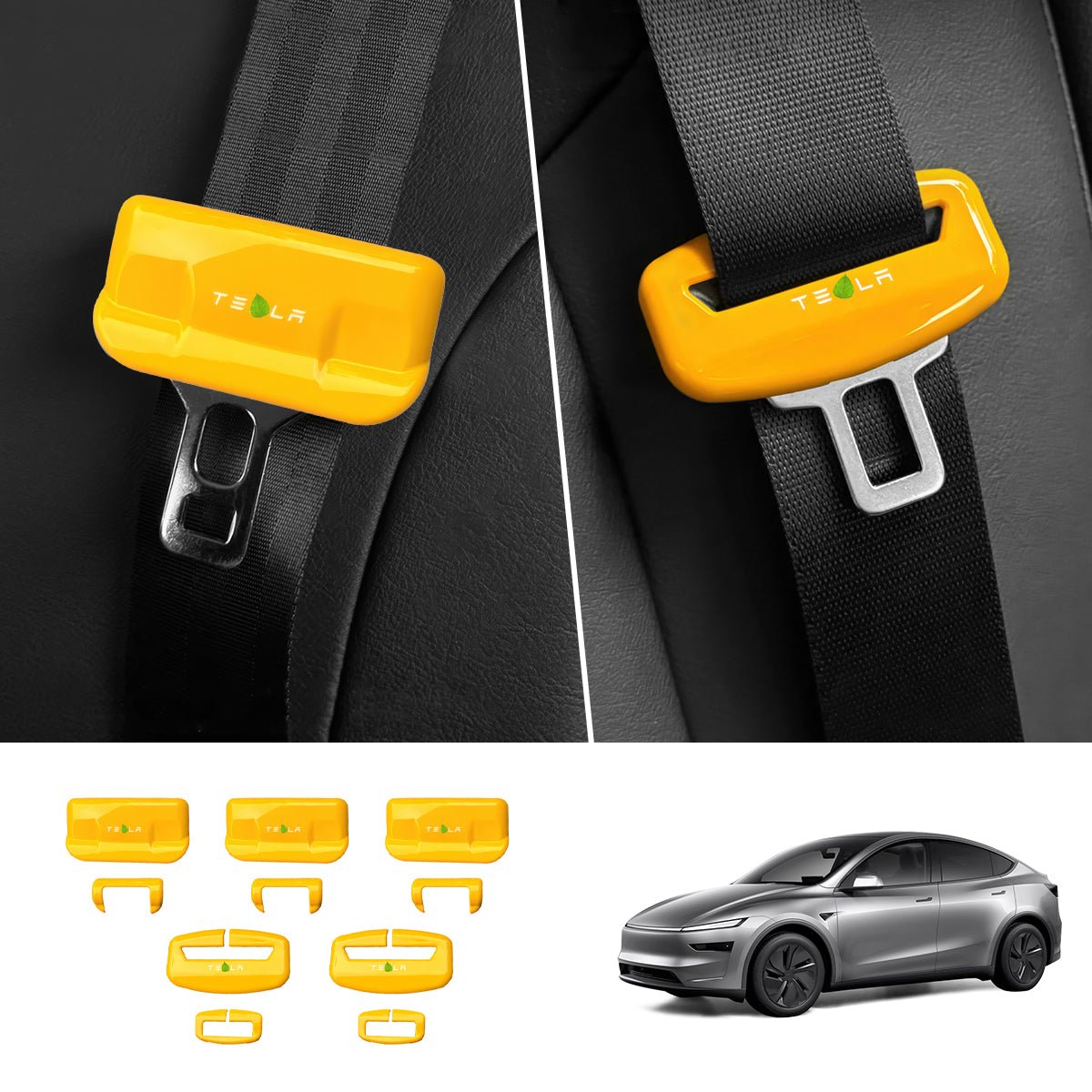 Seat Belt Buckle Cover Set for Tesla Model Y Juniper 2025+ - T-Launch