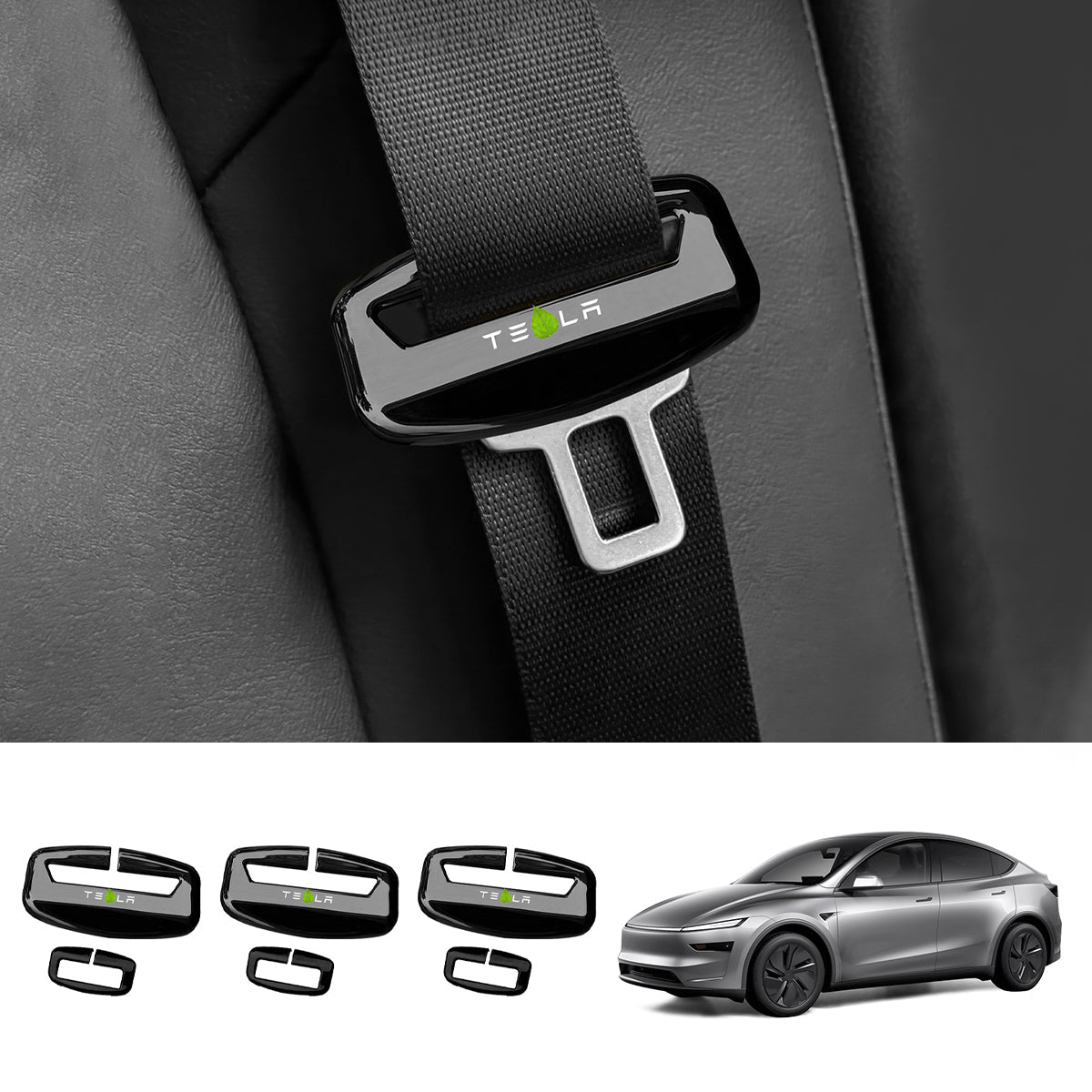 Seat Belt Buckle Cover Set for Tesla Model Y Juniper 2025+ - T-Launch