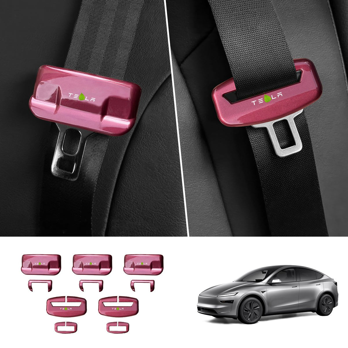 Seat Belt Buckle Cover Set for Tesla Model Y Juniper 2025+ - T-Launch