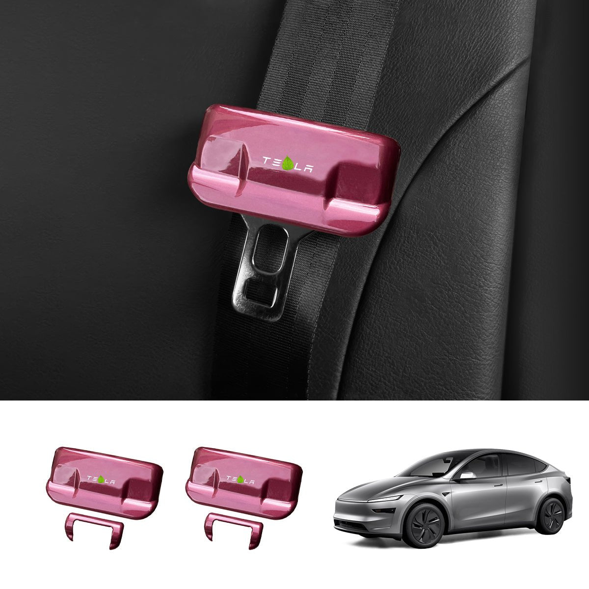 Seat Belt Buckle Cover Set for Tesla Model Y Juniper 2025+ - T-Launch