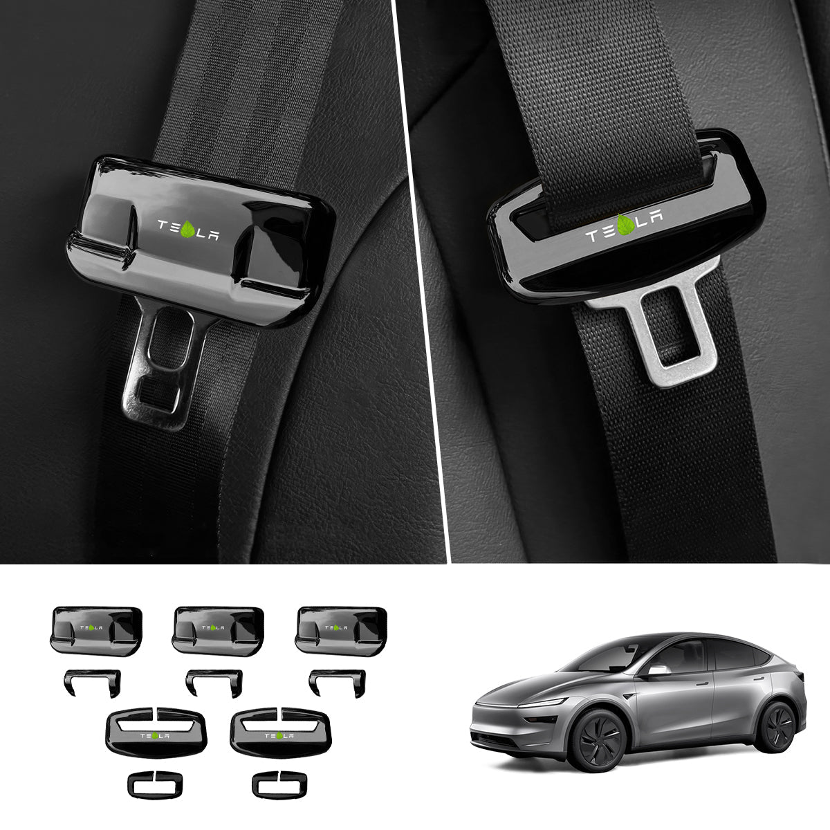 Seat Belt Buckle Cover Set for Tesla Model Y Juniper 2025+ - T-Launch