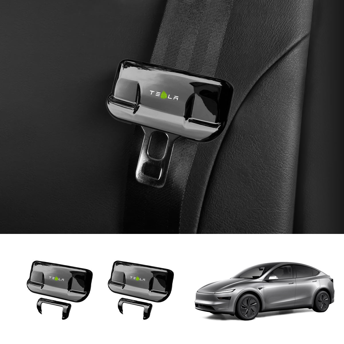 Seat Belt Buckle Cover Set for Tesla Model Y Juniper 2025+ - T-Launch