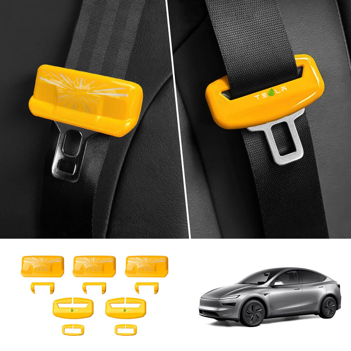 Seat Belt Buckle Cover Set for Tesla Model Y Juniper 2025+ - T-Launch