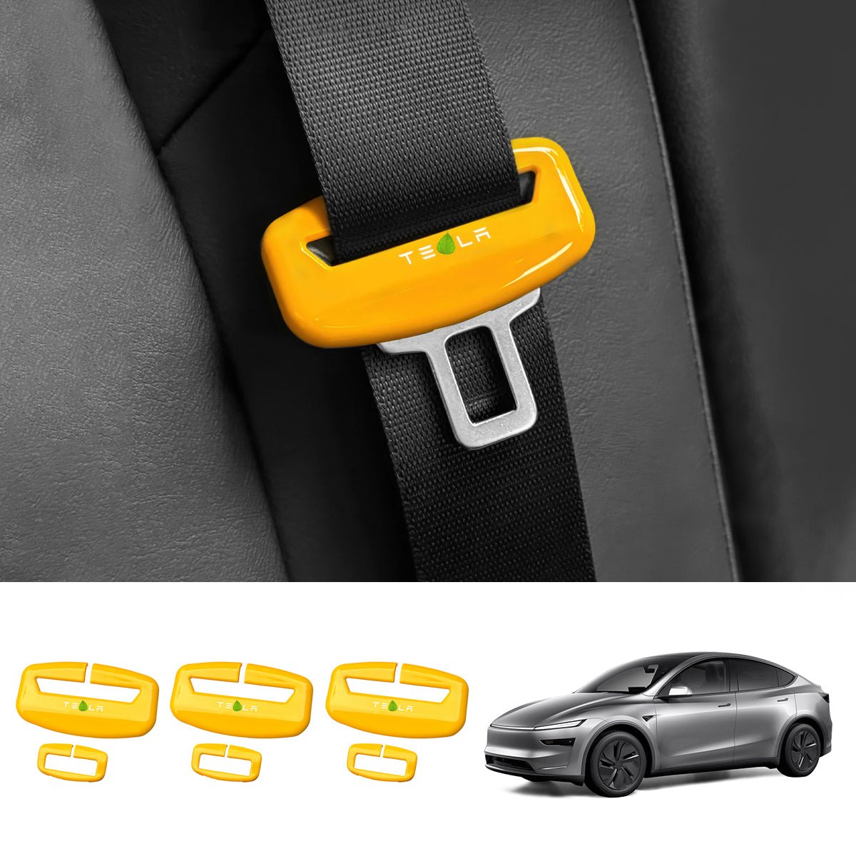 Seat Belt Buckle Cover Set for Tesla Model Y Juniper 2025+ - T-Launch