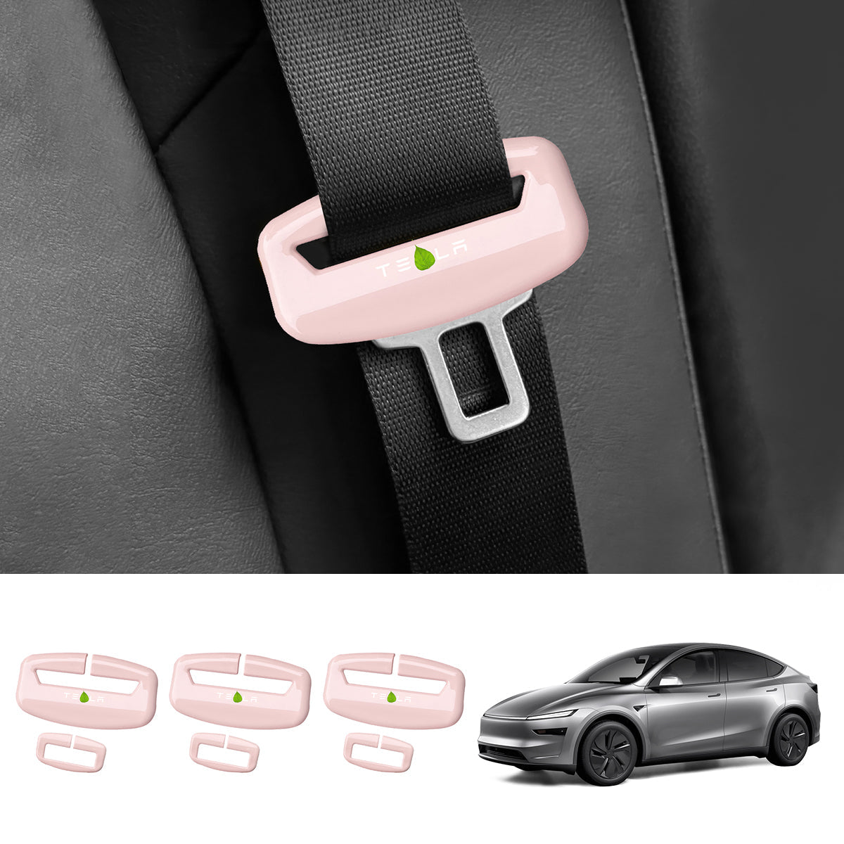 Seat Belt Buckle Cover Set for Tesla Model Y Juniper 2025+ - T-Launch