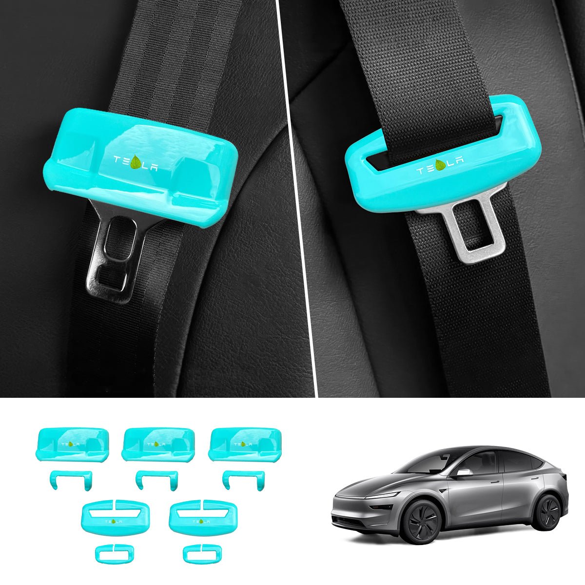 Seat Belt Buckle Cover Set for Tesla Model Y Juniper 2025+ - T-Launch