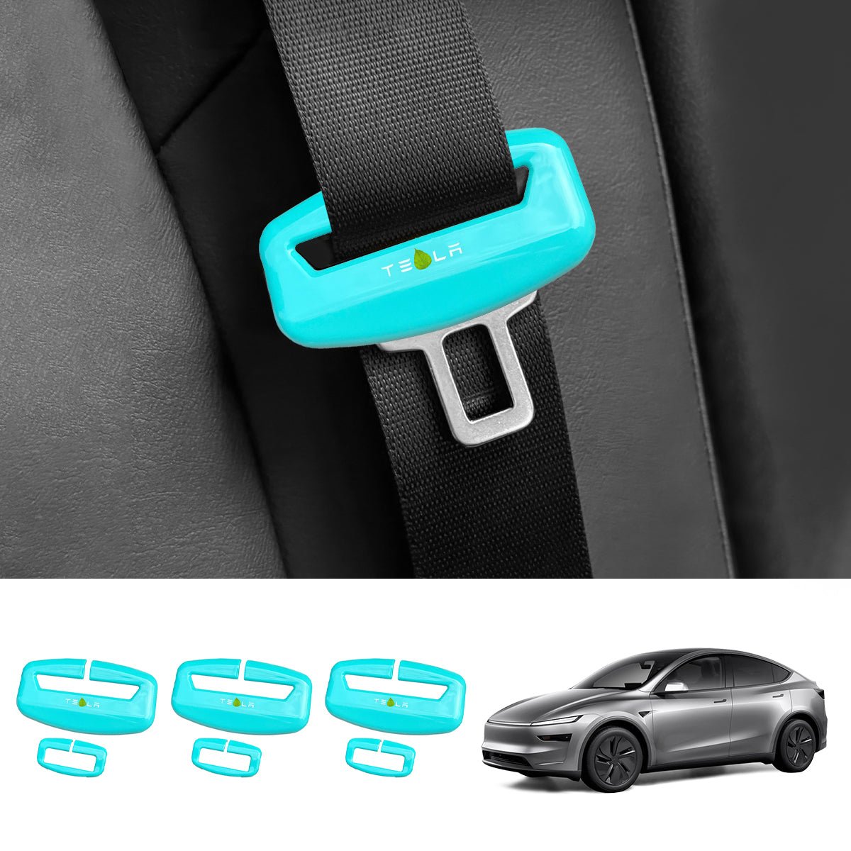 Seat Belt Buckle Cover Set for Tesla Model Y Juniper 2025+ - T-Launch