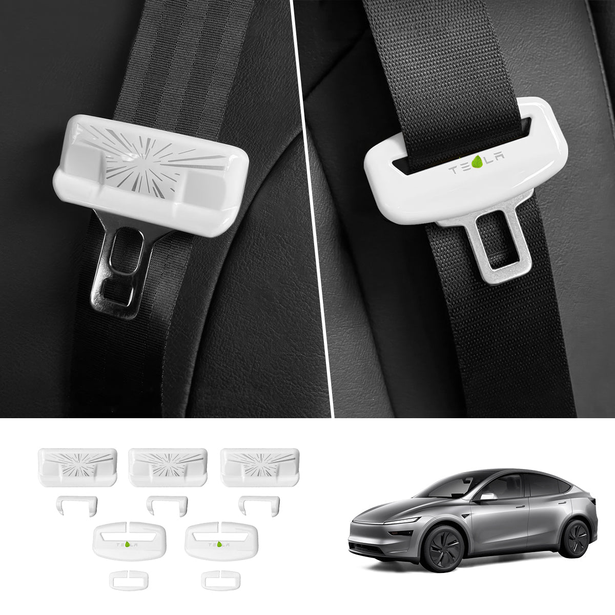 Seat Belt Buckle Cover Set for Tesla Model Y Juniper 2025+ - T-Launch