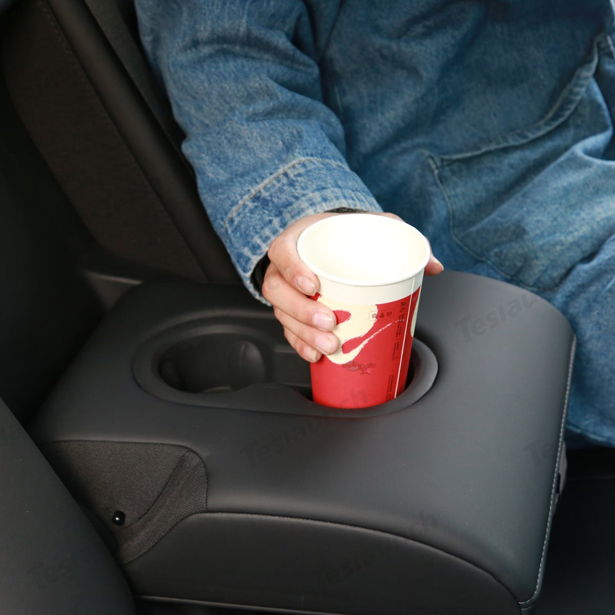 Seat Rear Non-slip Silicone Cup Holder Insert For Tesla Model Y Juniper 2025+ - T-Launch