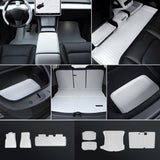 Matte White Interior Upgrade Kit For Tesla 2021-2023 Model 3