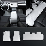 Matte White Interior Upgrade Kit For Tesla 2021-2023 Model 3