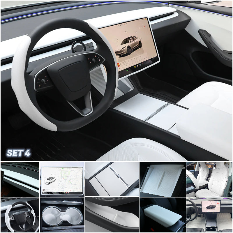 White Interior Upgrade Kit for Tesla Model 3 Highland 2024+ – TESLAUNCH