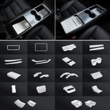 Matte White Interior Upgrade Kit For Tesla 2021-2023 Model 3