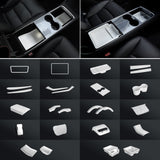 Matte White Interior Upgrade Kit For Tesla 2021-2024 Model Y