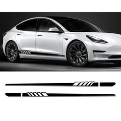Side Skirt Decal DIY Sticker Side Body Racing Stripe Sticker For Tesla Model 3/Y/S/X - T-Launch