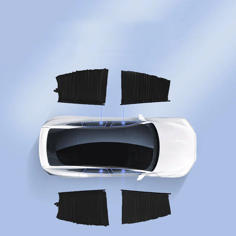Side Window Track Slide Privacy Curtain Sunshade for Tesla Model 3/Y - T-Launch