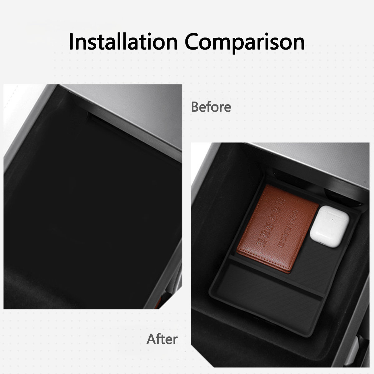Silicone Center Console & Armrest Lower Storage Tray for Tesla Model Y Juniper 2025+ - T-Launch