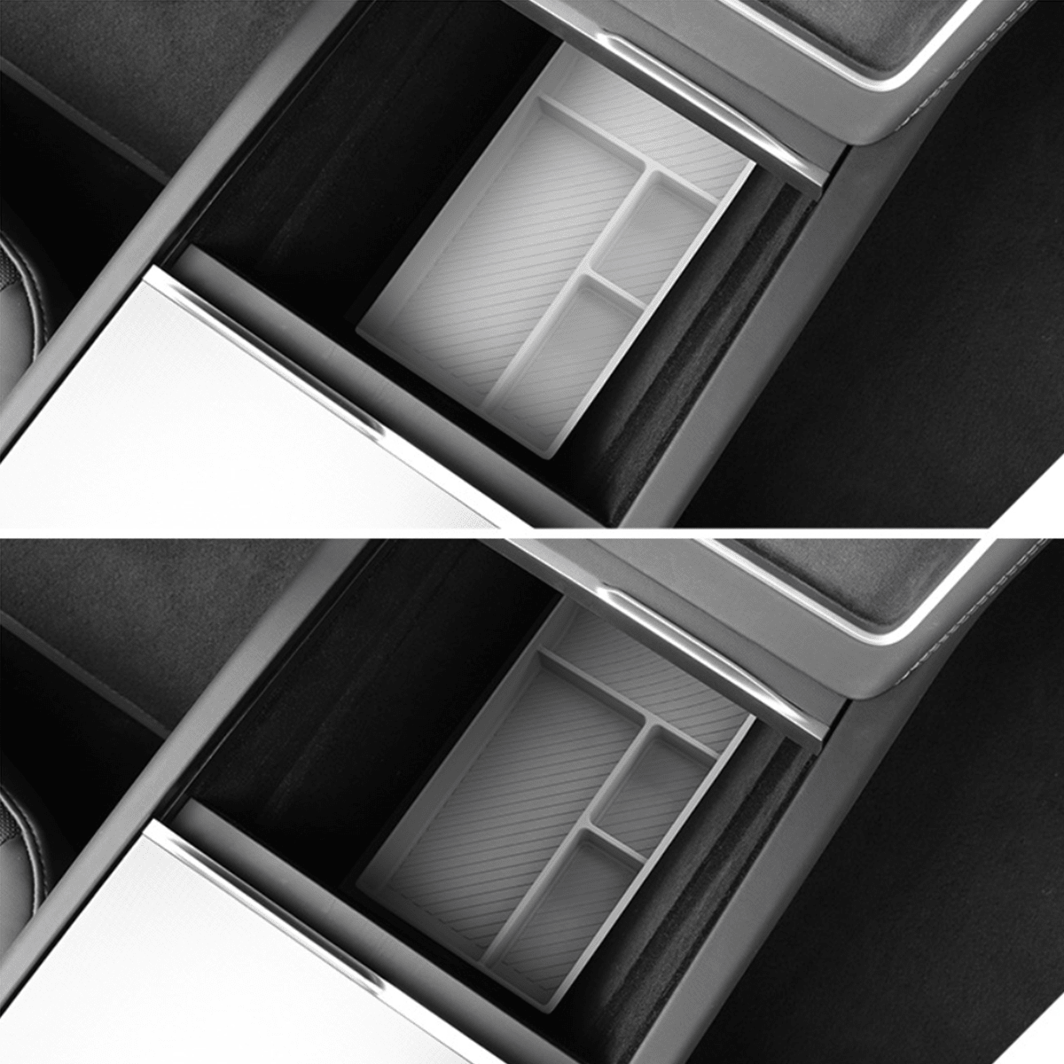 Silicone Center Console & Armrest Lower Storage Tray for Tesla Model Y Juniper 2025+ - T-Launch
