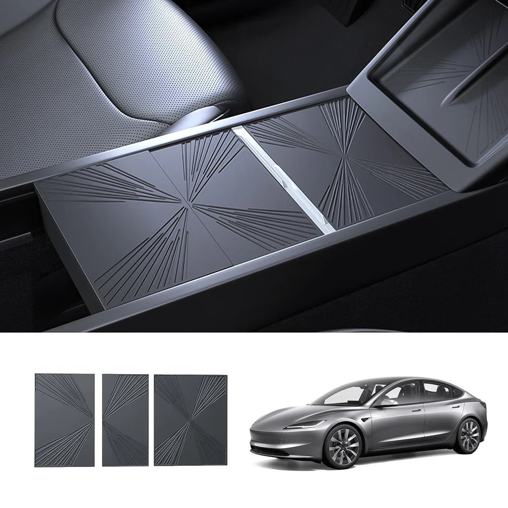Silicone Center Console Protective Mat for Tesla Model Y Juniper 2025+/Model 3 Highland 2024+ - T-Launch