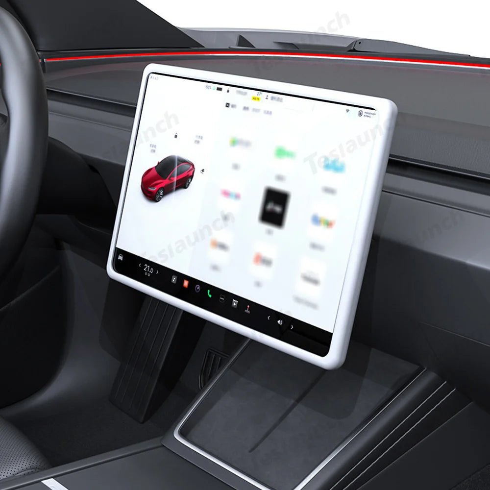 Silicone Center Screen Protection Frame for Tesla Model Y Juniper 2025 / Model 3 Highland 2024+ - T-Launch