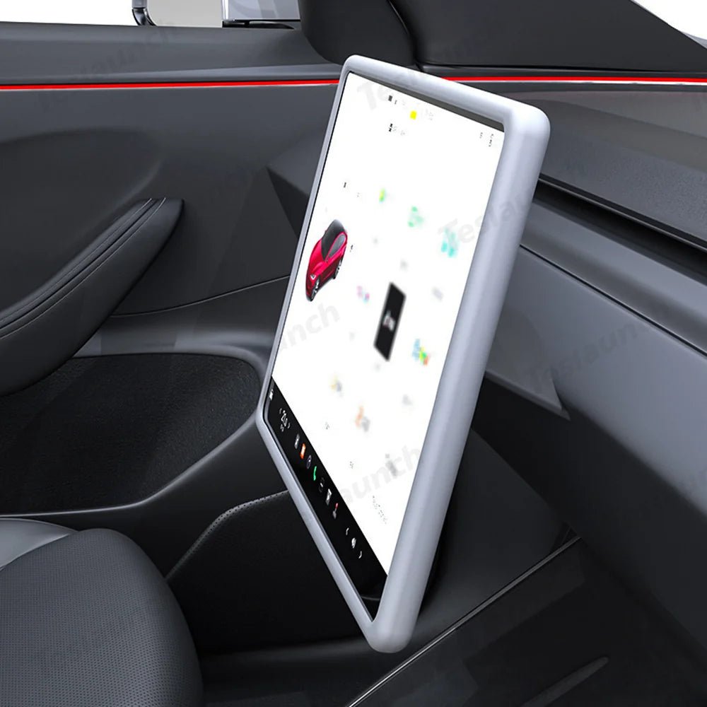 Silicone Center Screen Protection Frame for Tesla Model Y Juniper 2025 / Model 3 Highland 2024+ - T-Launch