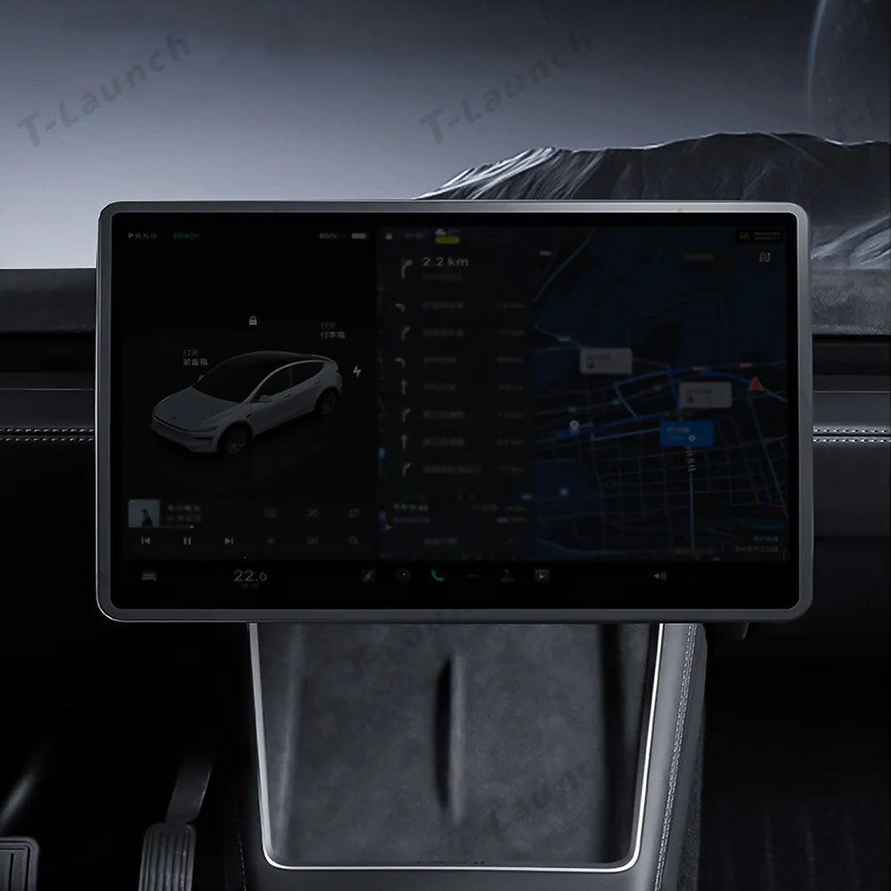 Silicone Center Screen Protection Frame for Tesla Model Y Juniper 2025 / Model 3 Highland 2024+ - T-Launch