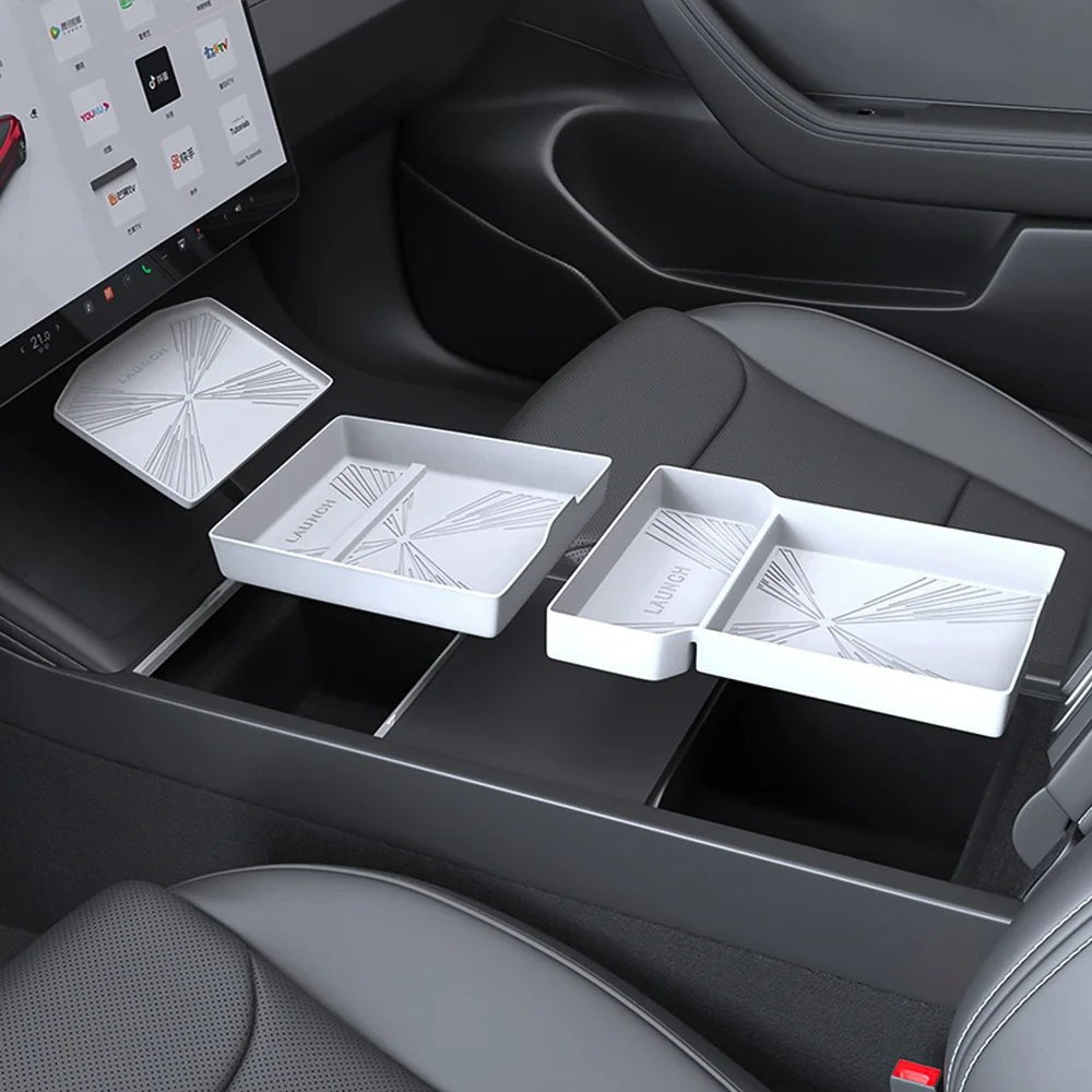 Silicone Console Armrest Box Lower Storage Tray for Tesla 2024+ Model 3 Highland - T-Launch