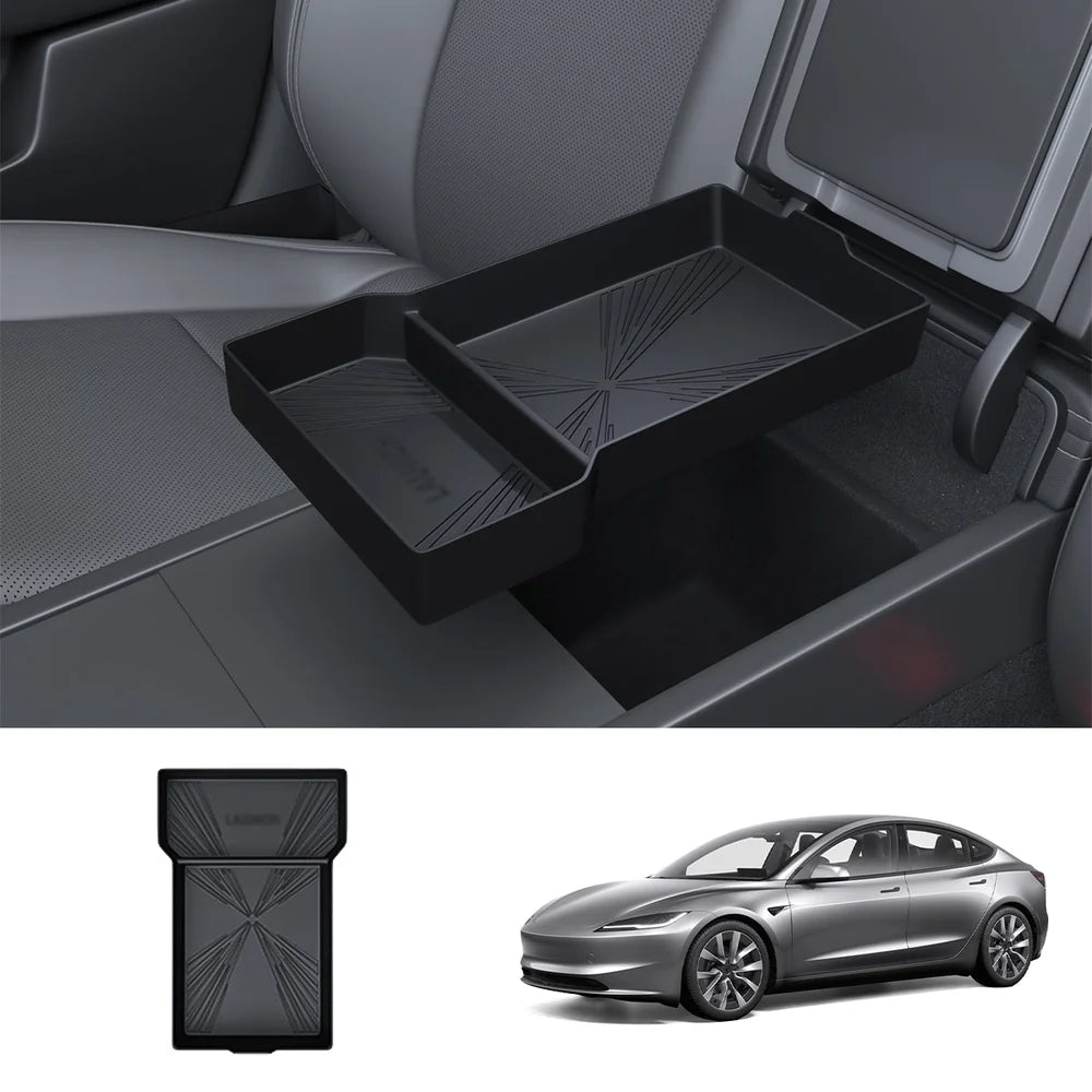 Silicone Console Armrest Box Lower Storage Tray for Tesla 2024+ Model 3 Highland - T-Launch