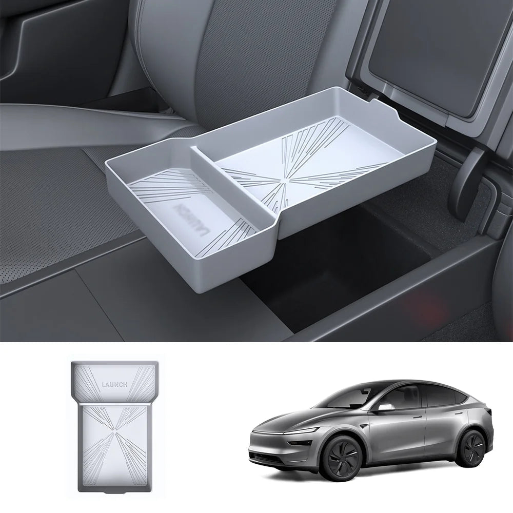 Silicone Console Armrest Box Lower Storage Tray for Tesla Model Y Juniper 2025+ - T-Launch