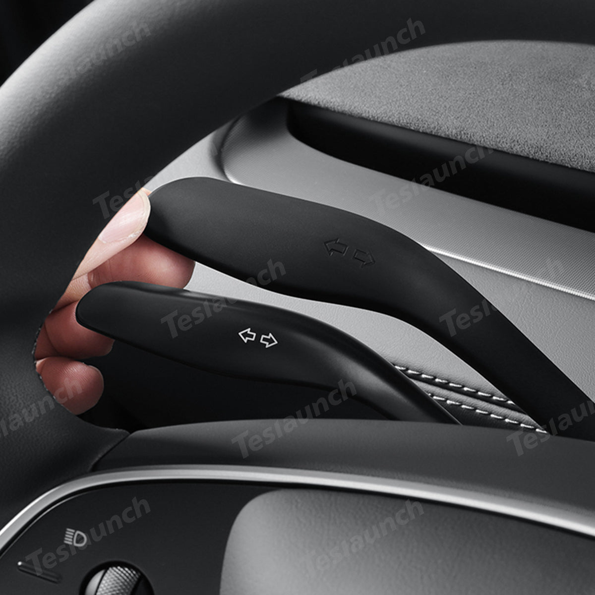 Silicone Turn Signal Stalk Cover for Tesla Model Y Juniper 2025+ (1 Pc) - T-Launch