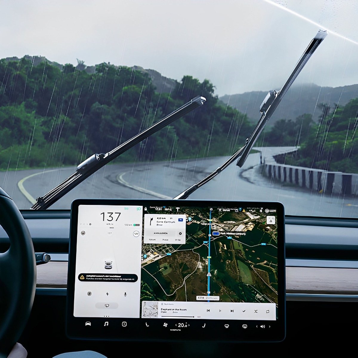 Silicone Windshield Wiper Blades for Tesla Model 3/Y (Set of 2) - T-Launch