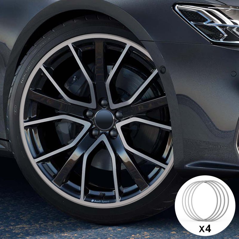 Silver Aluminum Alloy Wheel Rim Protector- Fits All Cars - T-Launch