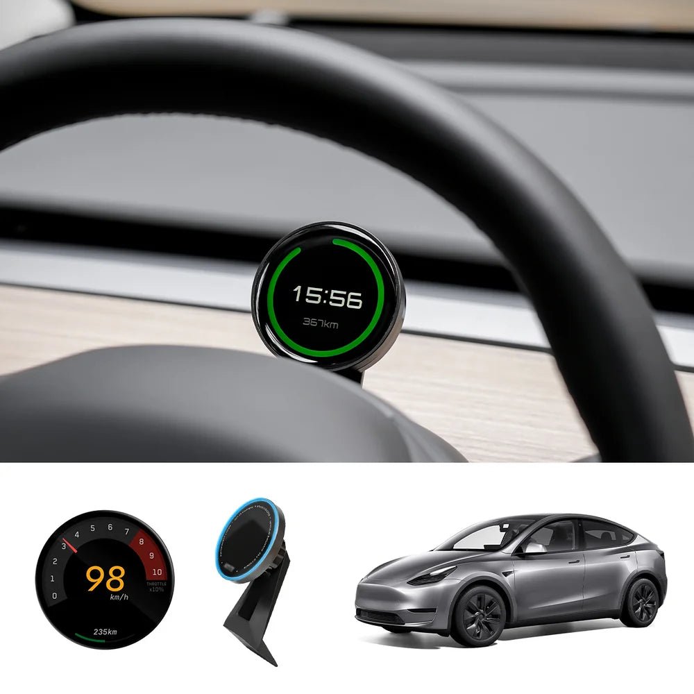 Smart Dashboard Gauge Display – Mini HUD for Tesla Model 3/Y (2017+) - T-Launch