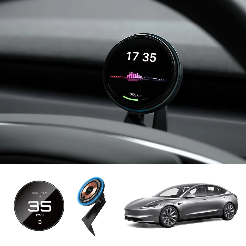 Smart Dashboard Gauge Display – Mini HUD for Tesla Model 3/Y (2017+) - T-Launch