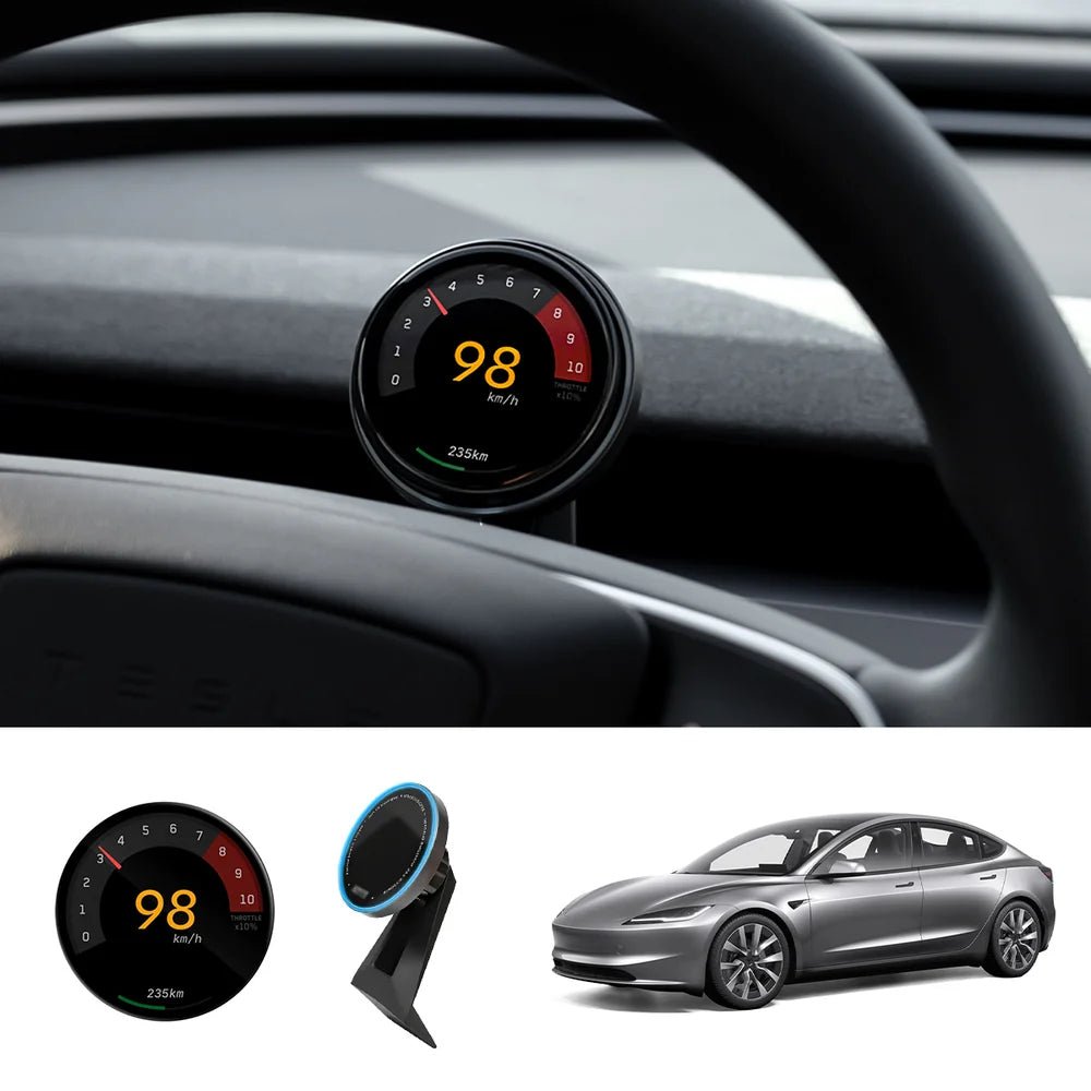 Smart Dashboard Gauge Display – Mini HUD for Tesla Model 3/Y (2017+) - T-Launch