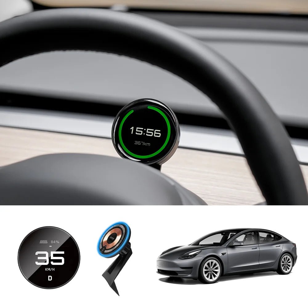 Smart Dashboard Gauge Display – Mini HUD for Tesla Model 3/Y (2017+) - T-Launch