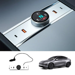 Smart Rotating Gear Shift Dock USB Hub for Tesla Model Y Juniper 2025 - T-Launch