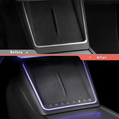 Smart Touch Center Console Wireless Charging Dock with Ambient Light Sync for Tesla Model Y Juniper 2025+ / Model 3 Highland 2024+ - T-Launch