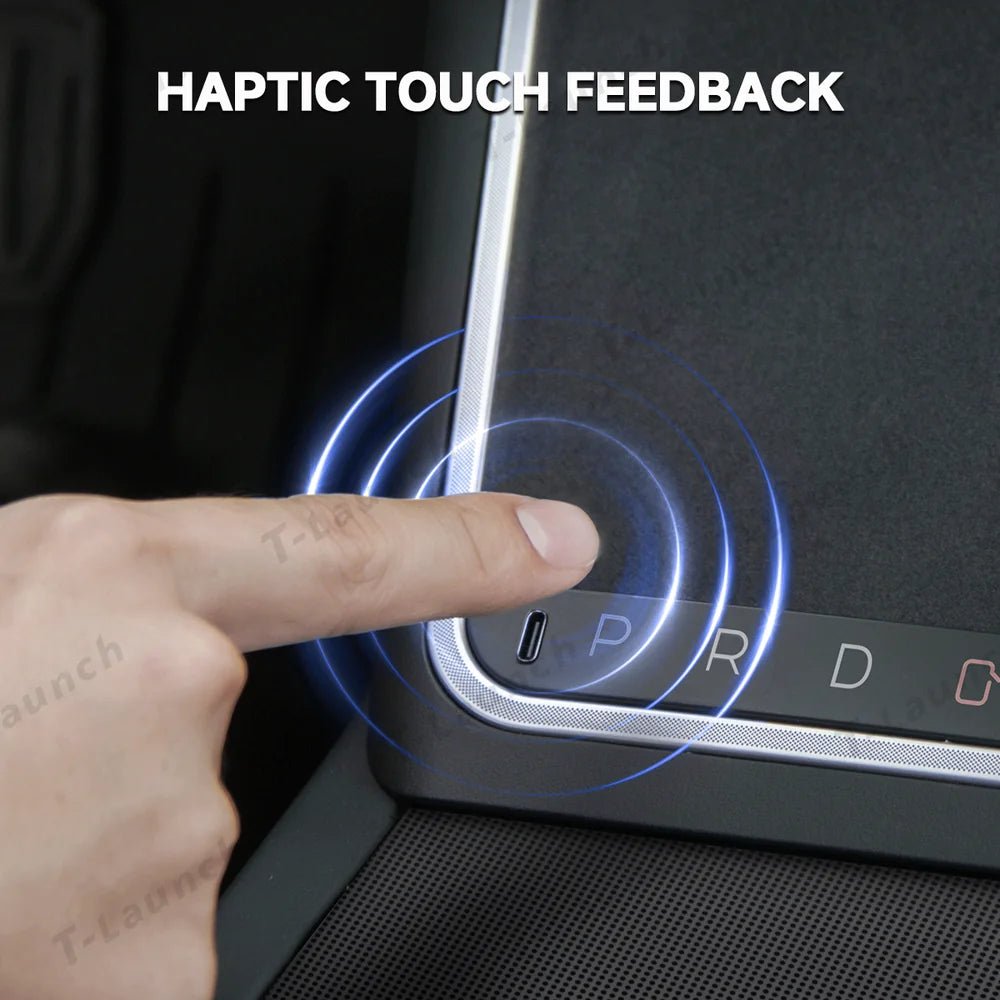 Smart Touch Center Console Wireless Charging Dock with Ambient Light Sync for Tesla Model Y Juniper 2025+ / Model 3 Highland 2024+ - T-Launch