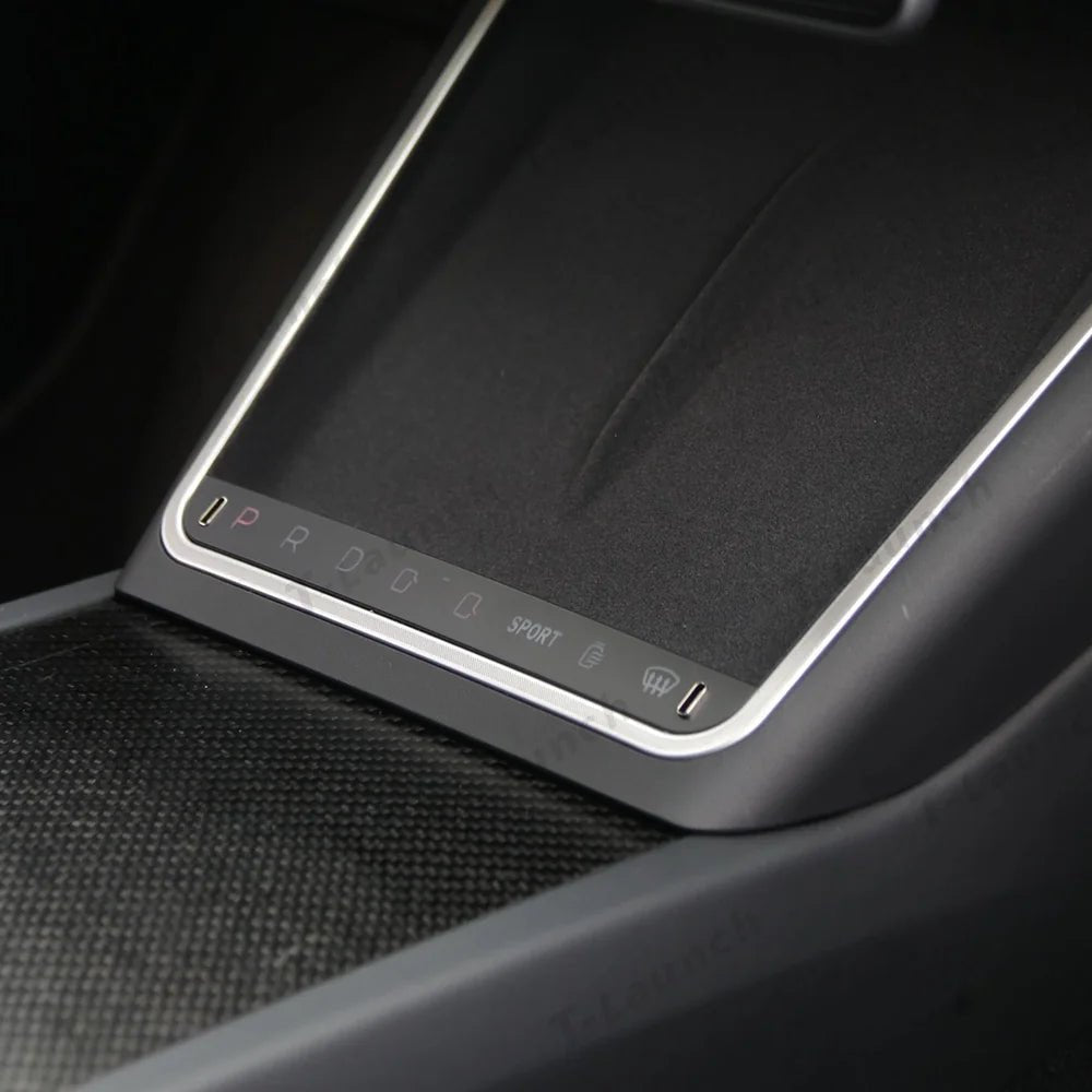 Smart Touch Center Console Wireless Charging Dock with Ambient Light Sync for Tesla Model Y Juniper 2025+ / Model 3 Highland 2024+ - T-Launch