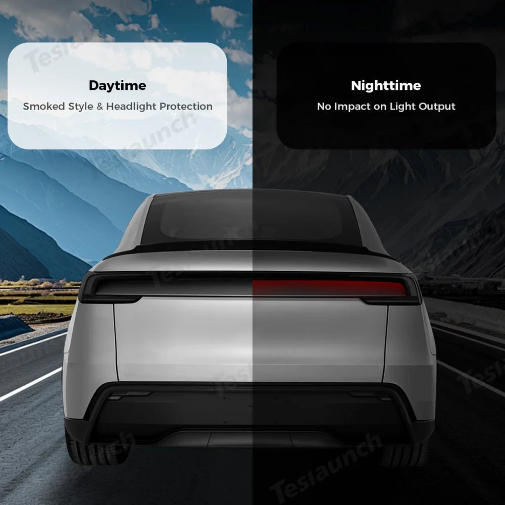 Smoked Tint TPU Headlight and Taillight Protection Film for Tesla Model Y Juniper 2025+ - T-Launch