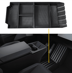 Spliced Lower Center Console Tray Floor Storage Organizer for Cybertruck - T-Launch